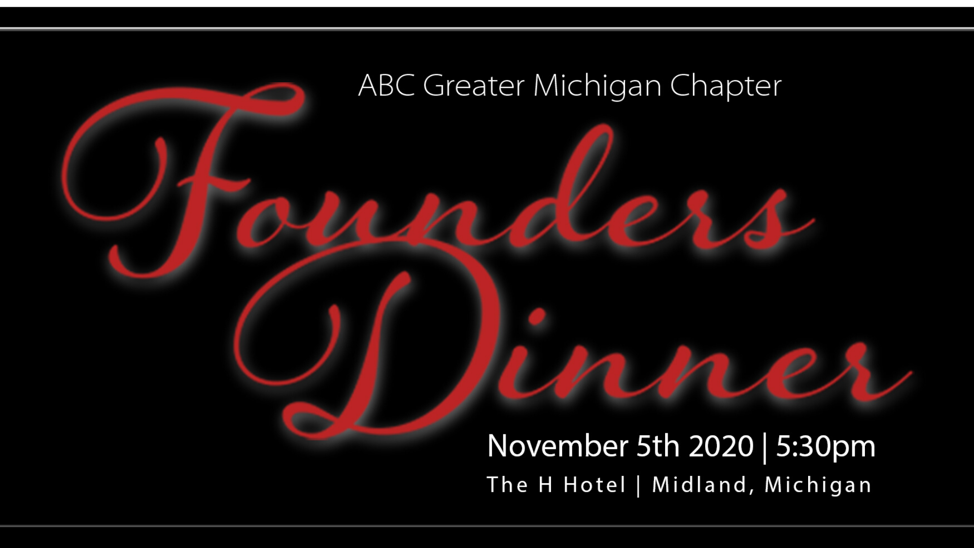 Founder dinner flyer