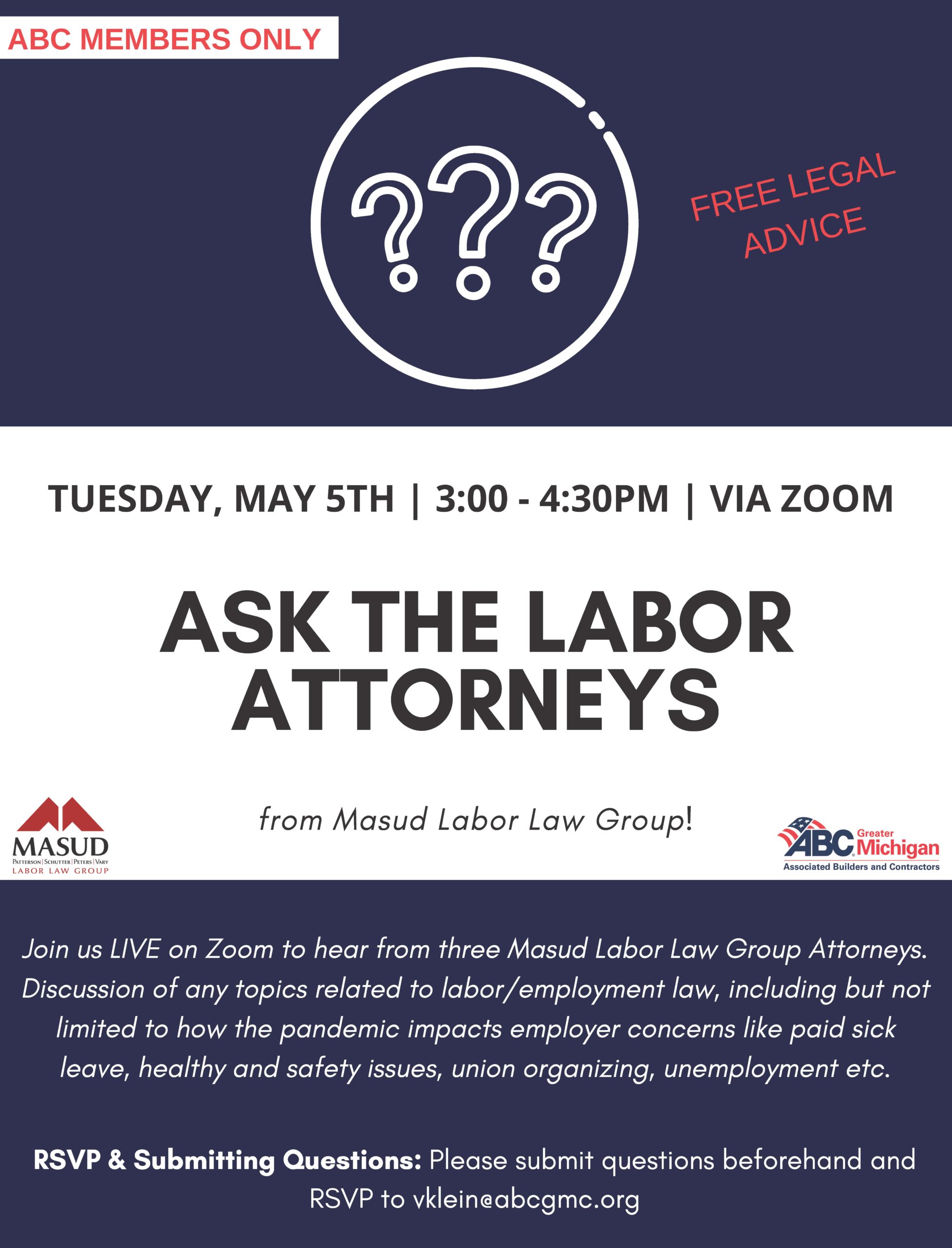 Ask the labor attorney flyer