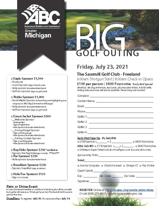 Big Golf Outing Flyer