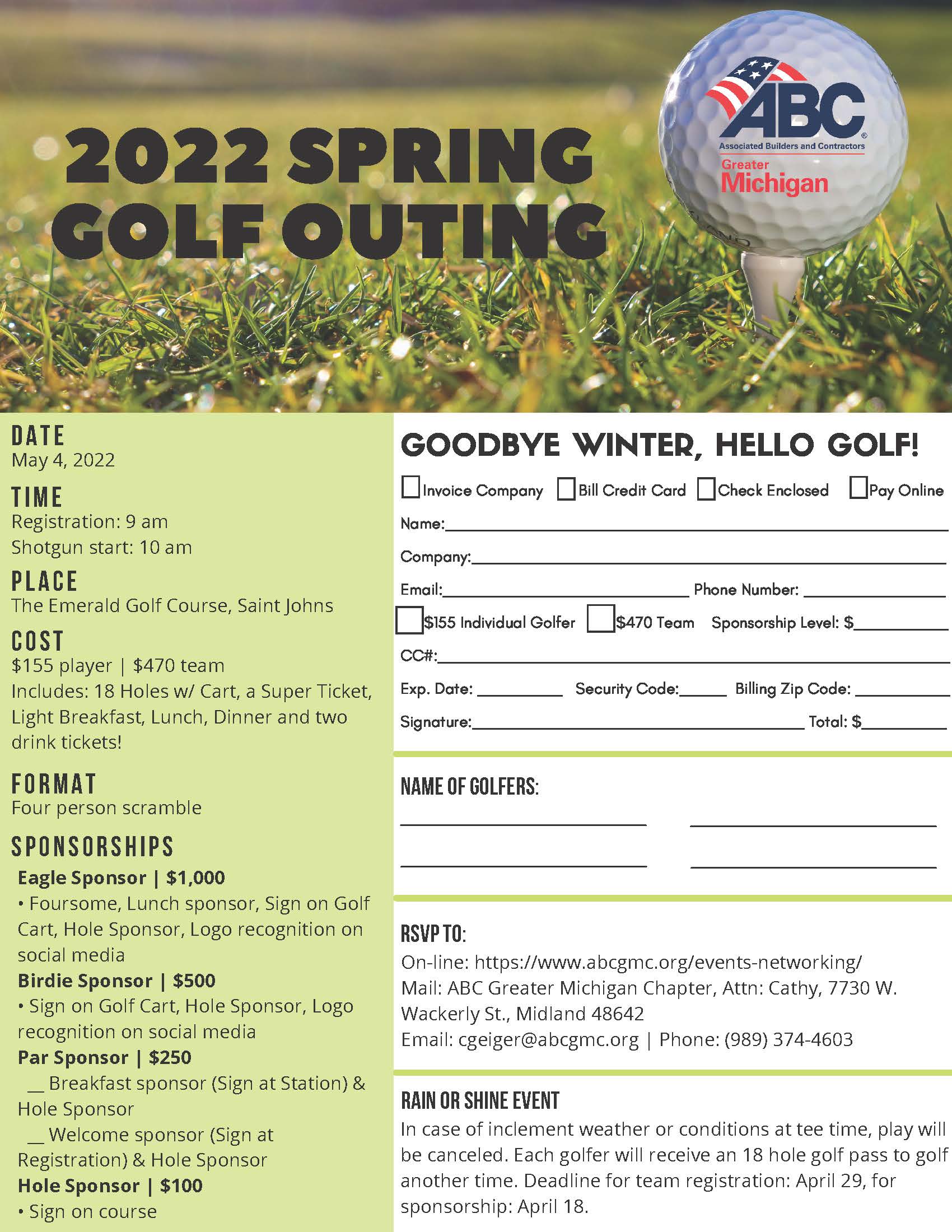 2022 Spring Golf Outing