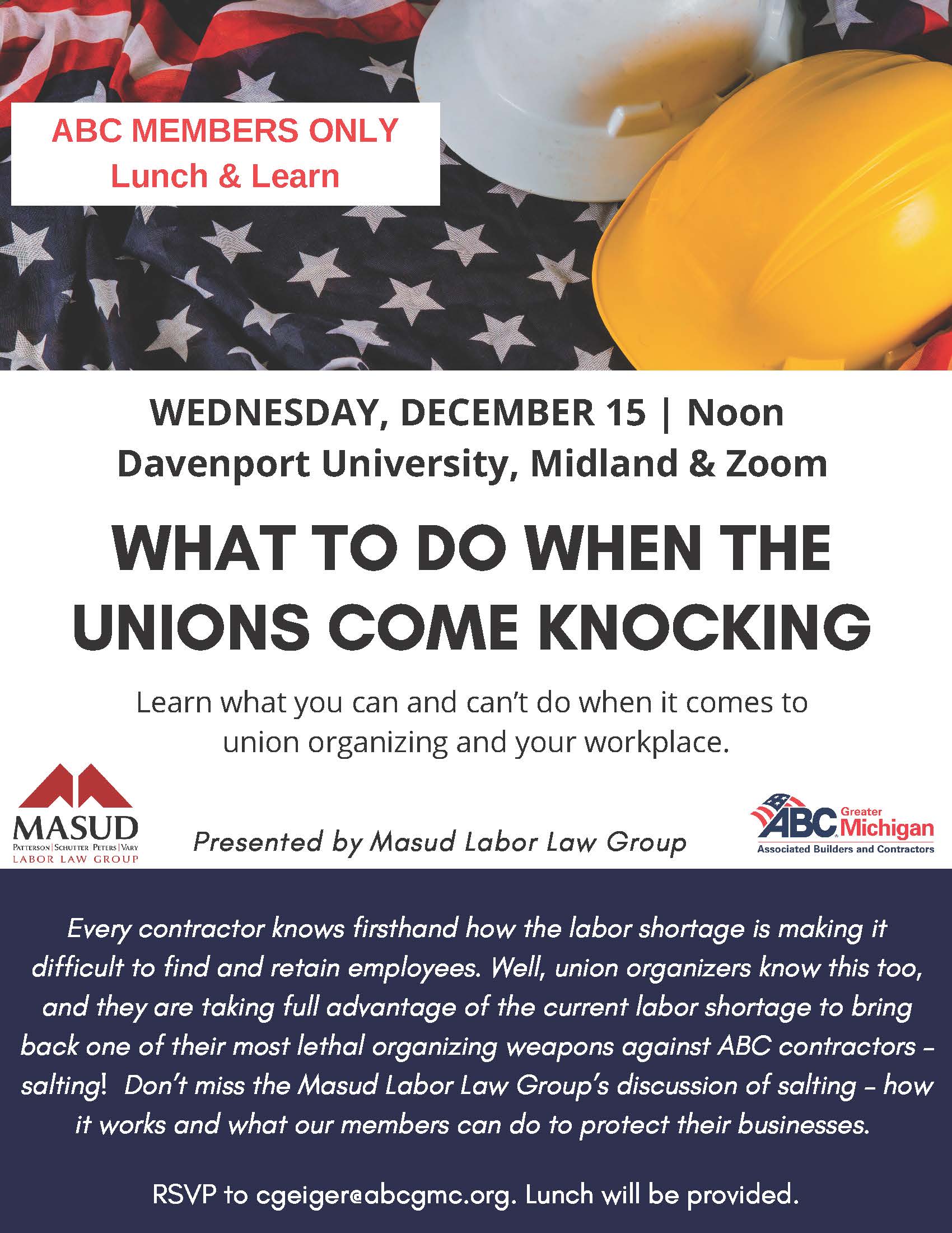 ABC MEMBERS ONLY Lunch & Learn