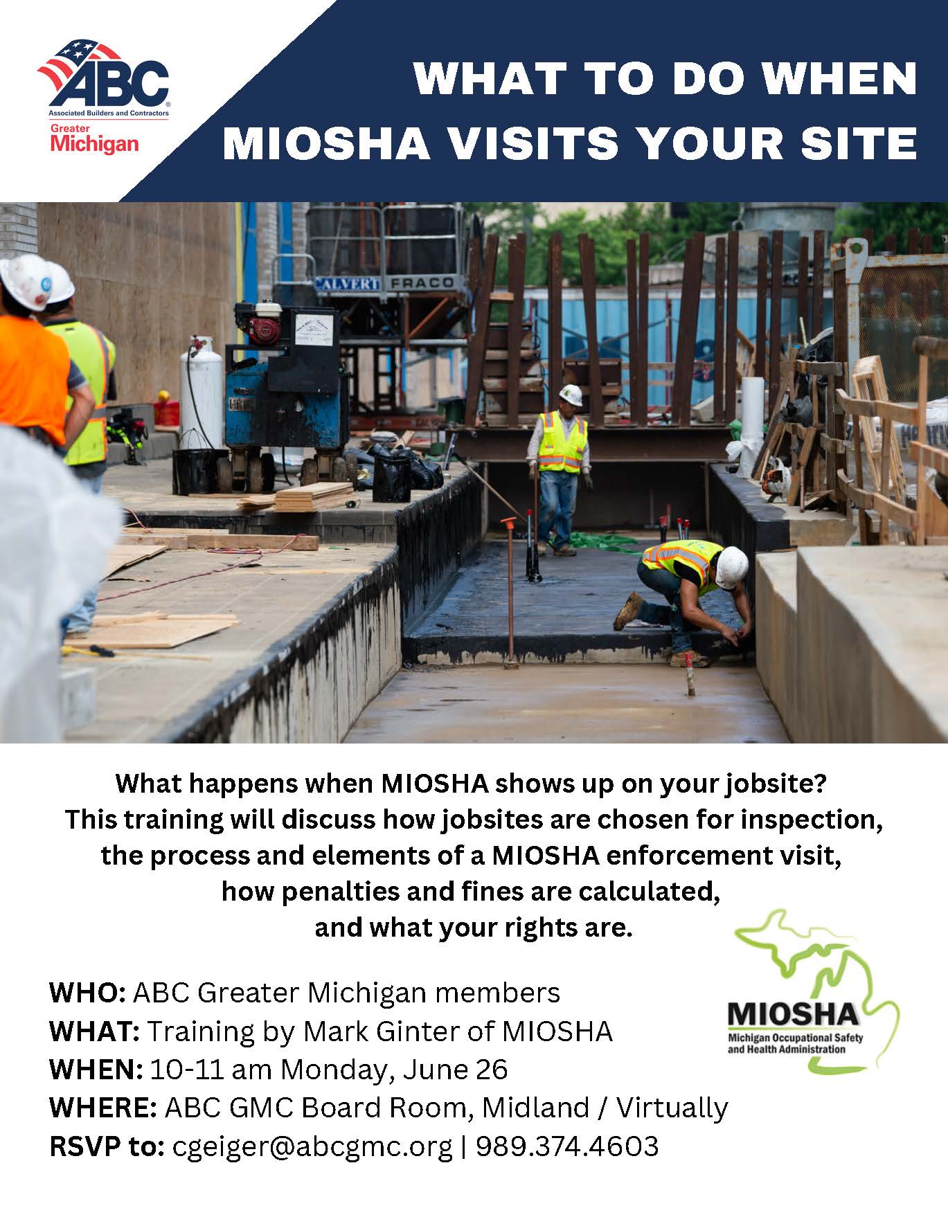 What to do When MIOSHA Visits Your Site