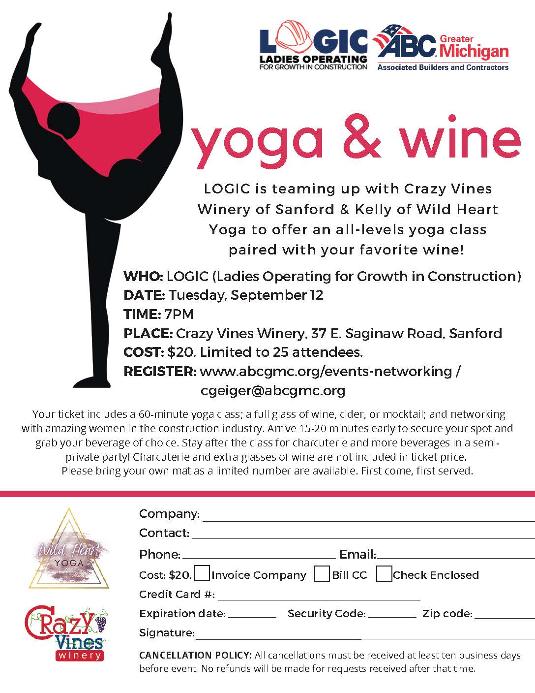 yoga and wine event